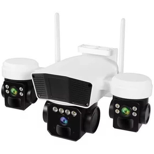 دوربین مداربسته سیمکارتی سه لنز O-KAM مدل Outdoor PTZ با کیفیت 6 مگاپیکسل و دید در شب رنگی سرور داخلی