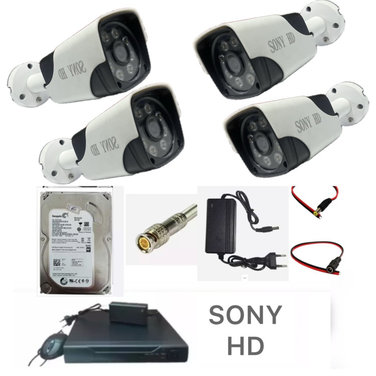 پک 4تایی دوربین مداربسته برند SONY HD دید درشب رنگی
